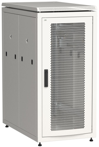ITK Шкаф сетевой напольный 19" LINEA N 18U 600х1000мм перфорированная передняя дверь серый | код LN35-18U61-P | IEK